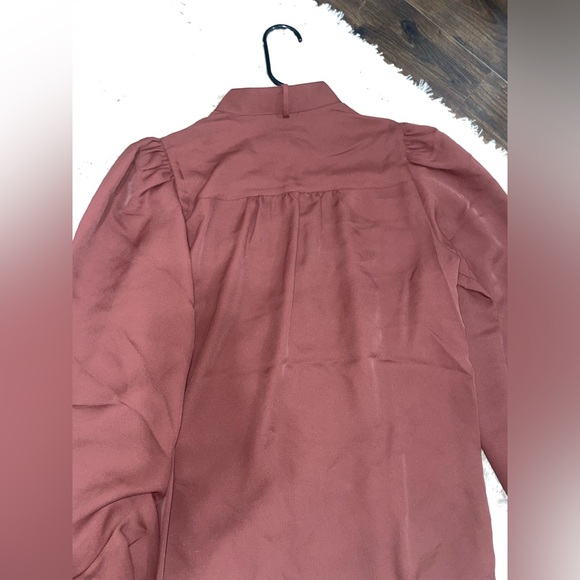 Express Brown Button Down Dress Shirt - Picture 5 of 6